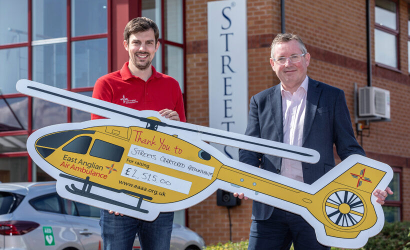 Peterborough based Streets Chartered Accountants, a top 40 accountancy practice, hosted their eleventh annual Charity Golf Day raising a record amount of more than £7,500 for the Air Ambulance.