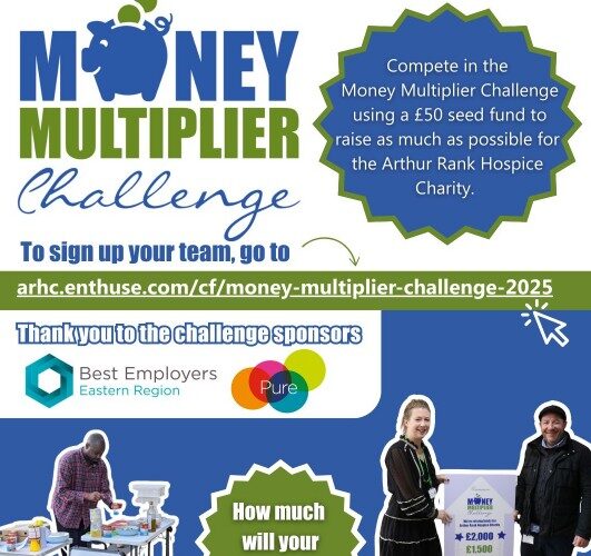 Join the Arthur Rank Hospice Charity Money Multiplier Challenge