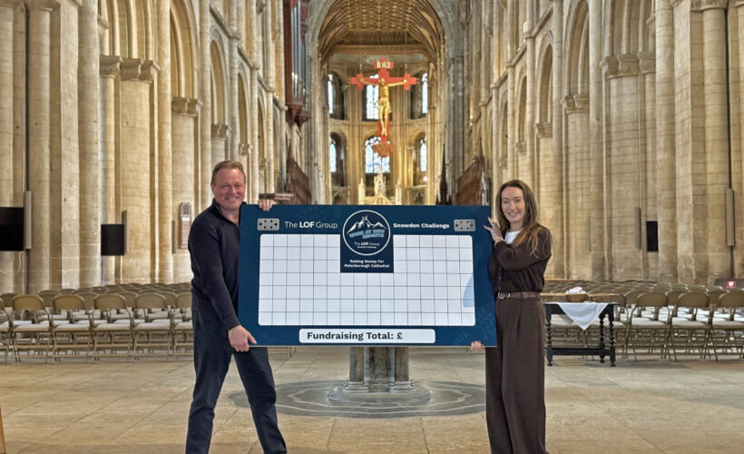 LOF office furniture aim to take an office desk and chair to the top of Mount Snowden and raise money for Peterborough Cathedral